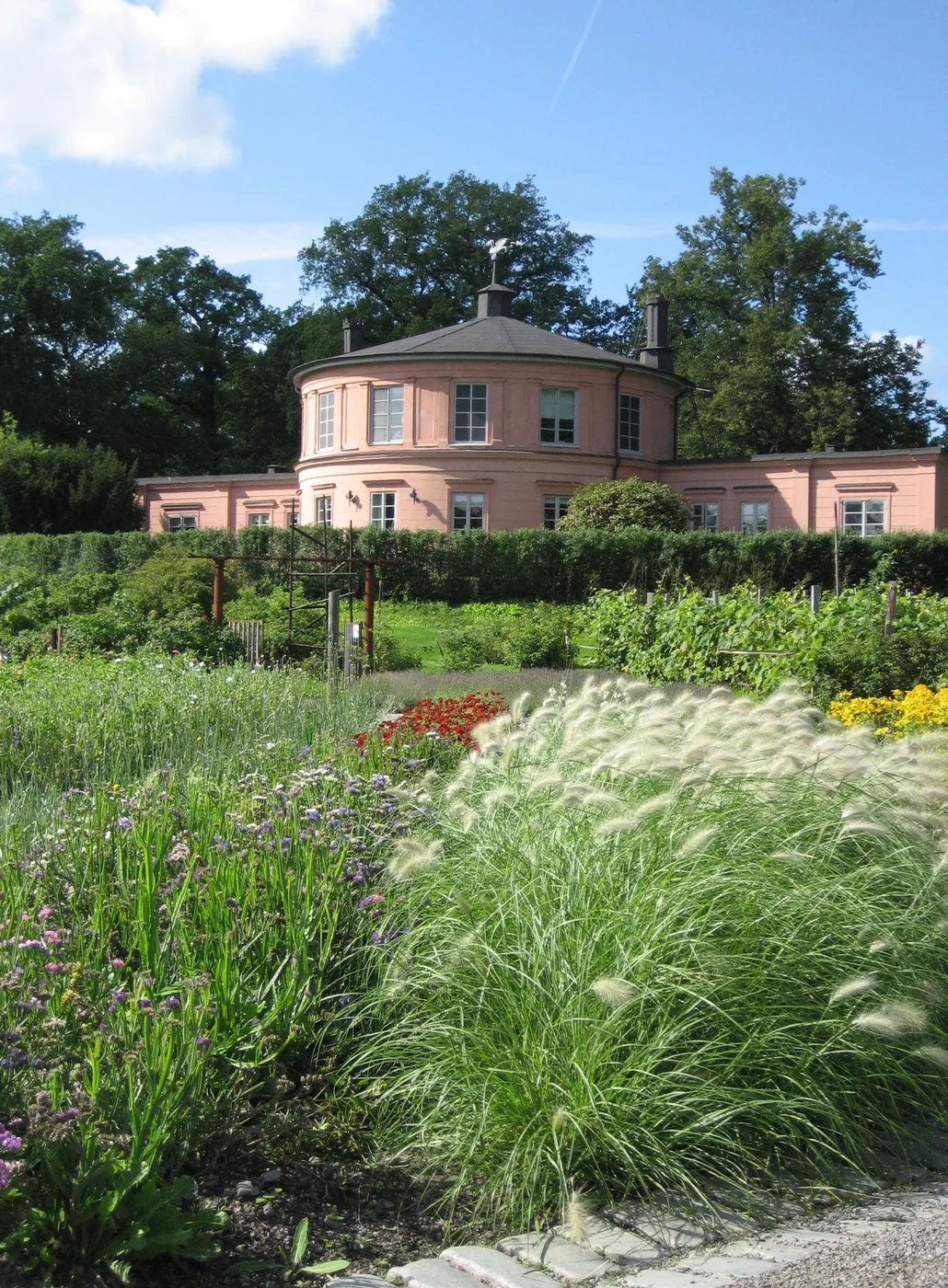 Rosendals Trädgård — the pink garden pavilion and orchard in Djurgården, Stockholm