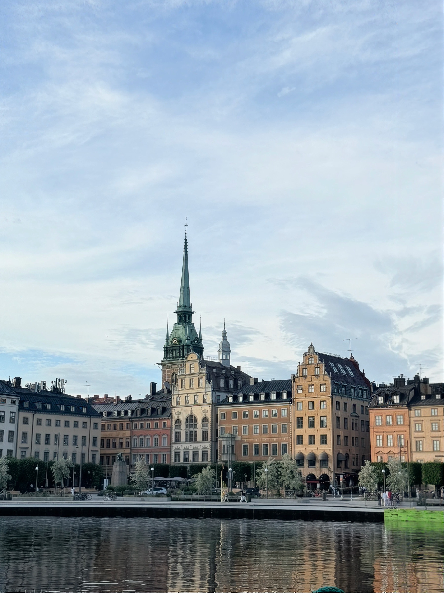 View across the water toward the old town of Stockholm, Sweden